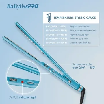 BaBylissPRO Nano Titanium Flat Iron for All Hair Types