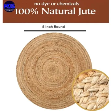Handwoven Jute Area Rug - Elegant & Versatile Design