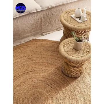 Handwoven Jute Area Rug - Elegant & Versatile Design