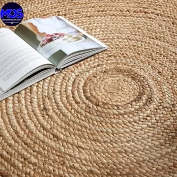 Handwoven Jute Area Rug - Elegant & Versatile Design