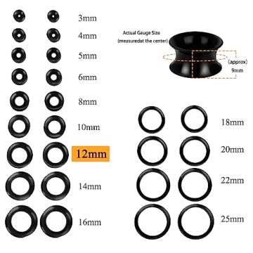 Xpircn Flexible Silicone Ear Plugs 15 Pairs for Piercing