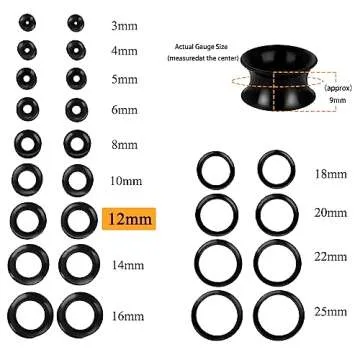 Xpircn Flexible Silicone Ear Plugs 15 Pairs for Piercing