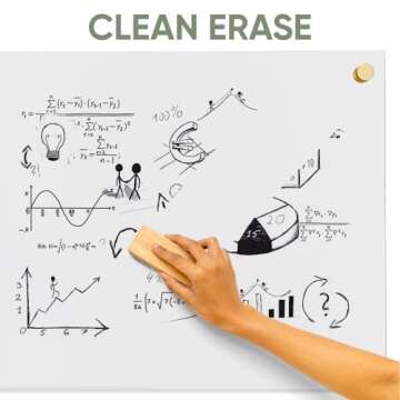 Ships Next Day, Made in USA - Acrylic Dry Erase Board | Non-Magnetic Dry Erase Board | Hanging Frameless White Board | Acrylic for Office, School and Home Walls | for Kids & Adults (Clear - 16x20)