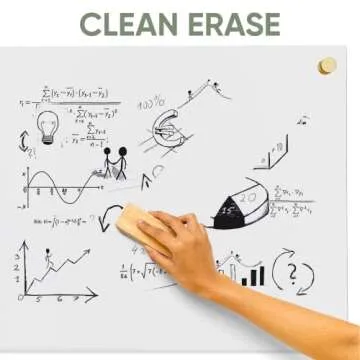 Ships Next Day, Made in USA - Acrylic Dry Erase Board | Non-Magnetic Dry Erase Board | Hanging Frameless White Board | Acrylic for Office, School and Home Walls | for Kids & Adults (Clear - 16x20)