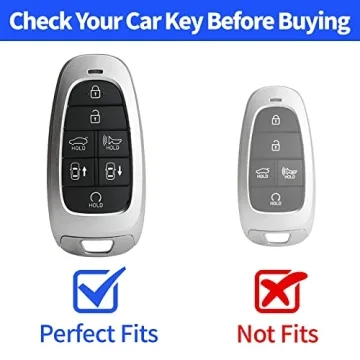 Kespevn Hyundai Key Fob Cover with Leather Keychain