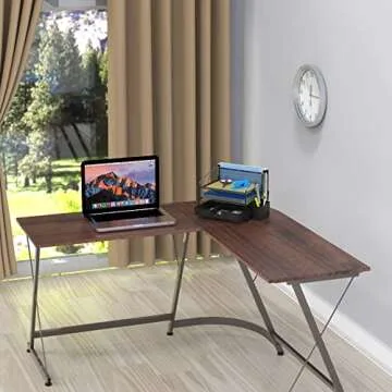 Simple Houseware Desk Organizer 3 Tray w/Sliding Drawer, Hanging File Holder and Pen Holder Accessory, Black