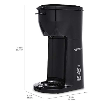 Compact Amazon Basics Drip Coffee Maker for Fresh Brews