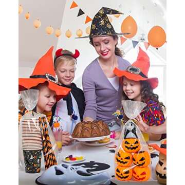 Labeol 160pcs Clear Cellophane Bags 7X14 Treat Bags with Ties Goodie Bags Clear Gift Bags for Packaging Popcorn Party Favor Cookie Candy Bakery Plastic Gift Wrap