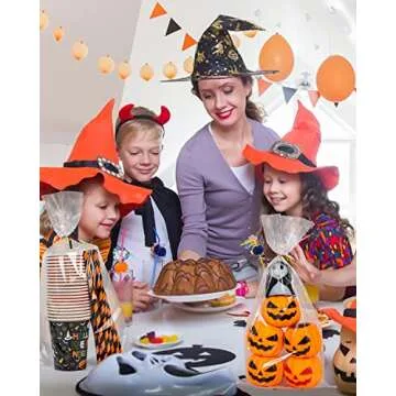 Labeol 160pcs Clear Cellophane Bags 7X14 Treat Bags with Ties Goodie Bags Clear Gift Bags for Packaging Popcorn Party Favor Cookie Candy Bakery Plastic Gift Wrap