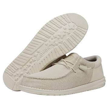 Hey Dude Men's Wally Funk Mono Neutral Size 9| Men's Loafers | Men's Slip On Shoes | Comfortable & Light-Weight