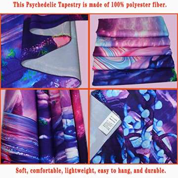 Serborlur Planet Tapestry Galaxy Space Tapestry Fantasy Mountain Wall Tapestry Aesthetic Landscape Wall Hanging for Home Decor Bedroom Living Room Dorm Decor (51.2 × 59.1 inches)