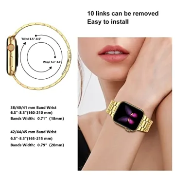 Luxury Stainless Steel Apple Watch Band for Series SE/6/5/4/3/2/1