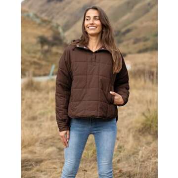 AMEBELLE Women's Versatile Oversized Hooded Puffer Jacket for Winter