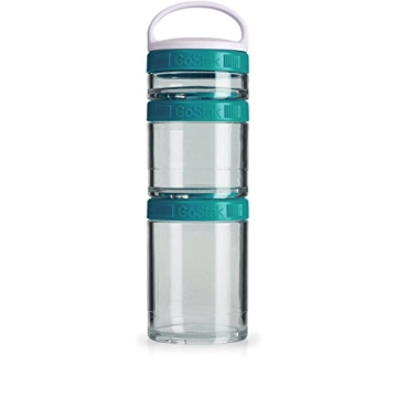 Whiskware Stackable Tritan Plastic Snack Pack, Teal, 1/4 cup, 1/2 cup, and 2/3 cup