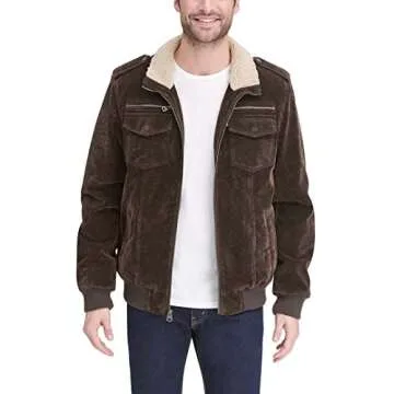 Shop Levi's Men's Leather Aviator Bomber Jacket - Stylish & Warm