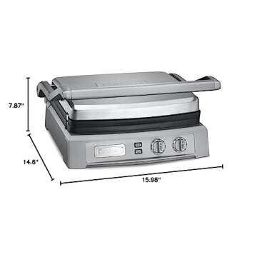 Cuisinart GR-150P1 Deluxe Electric Griddler, Stainless Steel