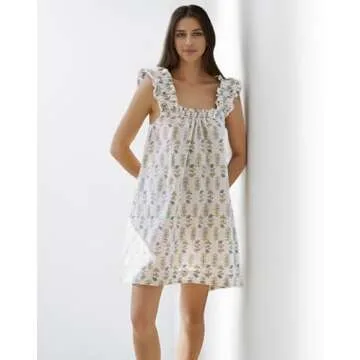 Xfileen Women's Cute Ruffle Nightgowns for Ultimate Comfort