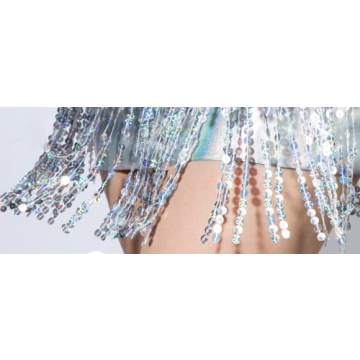 Sparkling Sequin Fringe Skirt for Festivals and Concerts