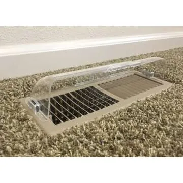 Hartford Ventilation Air Vent Deflector - Heavy Duty Unbreakable Plastic with Magnet Secure Design - Easy Adjust Between 8”-14” - Vent Deflector for Air Conditioning/Heat/AC/Under Furniture (1)