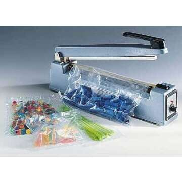 A.I.E AIE-200 Heat Sealer, 8", 115 V 14.5" L x 3.25 in W x 7 in H