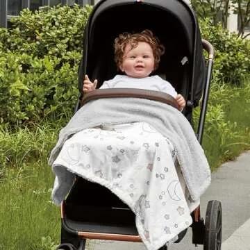 CREVENT 30''X40'' Cute Cozy Fluffy Warm Baby Blanket for Girls Boys Infants Toddlers' Bedding/Crib/Cot/Stroller, Baby Shower Birthday Newborn's Gift - Good Night
