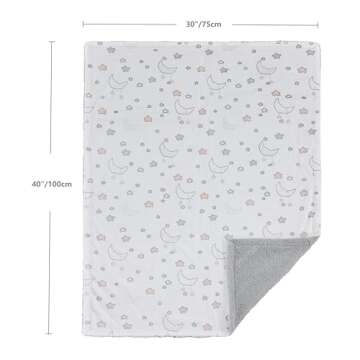 CREVENT 30''X40'' Cute Cozy Fluffy Warm Baby Blanket for Girls Boys Infants Toddlers' Bedding/Crib/Cot/Stroller, Baby Shower Birthday Newborn's Gift - Good Night