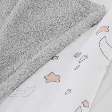 CREVENT 30''X40'' Cute Cozy Fluffy Warm Baby Blanket for Girls Boys Infants Toddlers' Bedding/Crib/Cot/Stroller, Baby Shower Birthday Newborn's Gift - Good Night