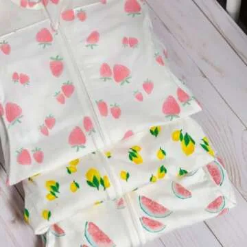 Happiest Baby Sleepea 5-Second Swaddle - 100% Organic Cotton Baby Swaddle Blanket - Doctor Designed Promotes Healthy Hip Development (Ivory Strawberries, Small)