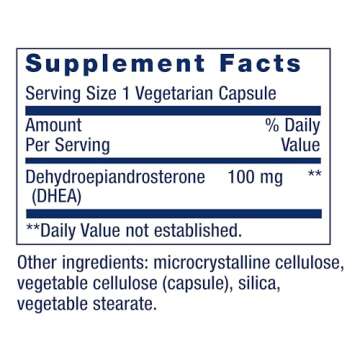Life Extension DHEA - For Hormone Balance, Immune Support, Sexual Health, Bone & Cardiovascular Health and Anti-Aging and Mood Support Non-GMO, Gluten-Free - 60 Vegetarian Capsules