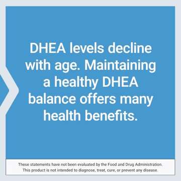 Life Extension DHEA - For Hormone Balance, Immune Support, Sexual Health, Bone & Cardiovascular Health and Anti-Aging and Mood Support Non-GMO, Gluten-Free - 60 Vegetarian Capsules