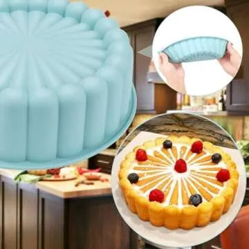 Palksky 10 Inch Nonstick Charlotte Cake Pan Silicone