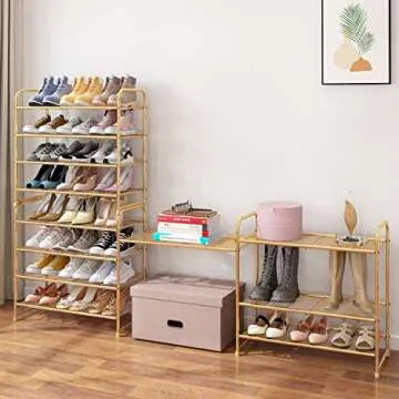 Stylish 4-Tier Stackable Shoe Rack for Home Organization