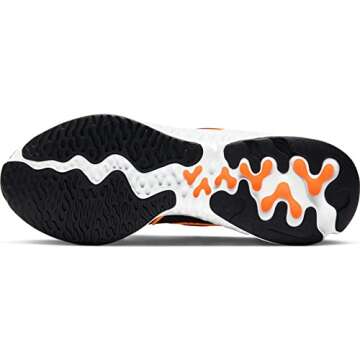 NIKE Men's Race Running Shoe, Black Total Orange Particle Gray White, Womens 10