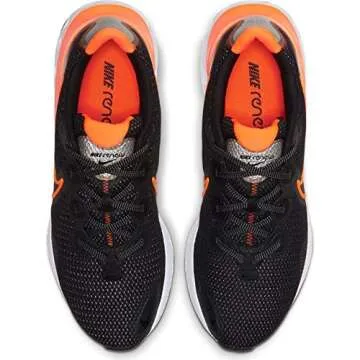 NIKE Men's Race Running Shoe, Black Total Orange Particle Gray White, Womens 10