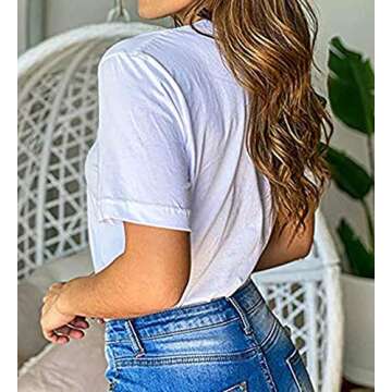 SurBepo Women Red Lip Leopard Tongue T-Shirt for Summer