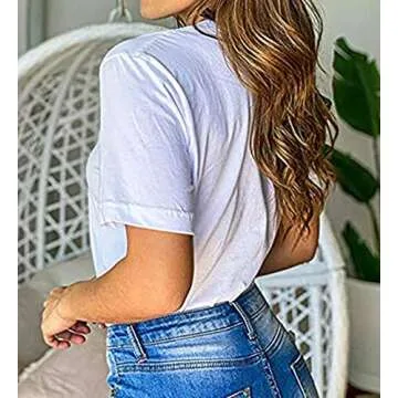 SurBepo Women Red Lip Leopard Tongue T-Shirt for Summer