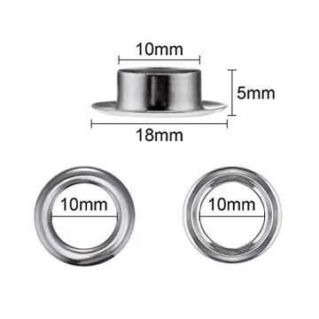 Grommet Tool Kit with Eyelets and Storage Box – 100 Sets