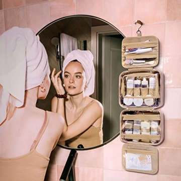 MIZATTO Toiletry Bag - Hanging Makeup Organizer for Women