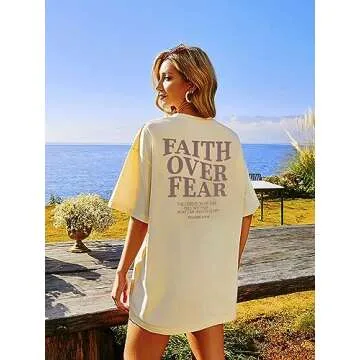 Buy BANGELY Oversized Christian Faith T-Shirt Online