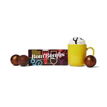 Bombombs Dark Chocolate Hot Chocolate Bombs, Includes Vegan Cocoa Bombs, Pack of 3
