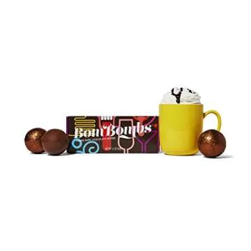 Bombombs Dark Chocolate Hot Chocolate Bombs, Includes Vegan Cocoa Bombs, Pack of 3
