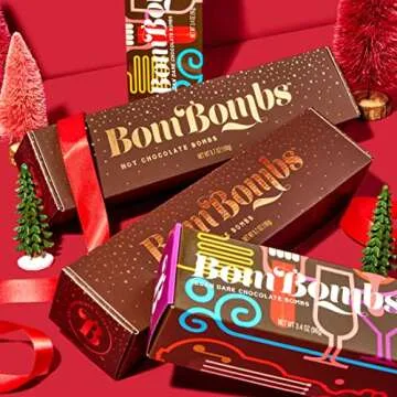 Bombombs Dark Chocolate Hot Chocolate Bombs, Includes Vegan Cocoa Bombs, Pack of 3