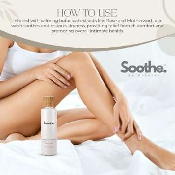 Soothe Au Naturel Cleansing Feminine Wash Gel for Intimate Areas & Sensitive Skin, Daily Vaginal Wash with Rose, Odor Control & pH Balance for Women, 150ml