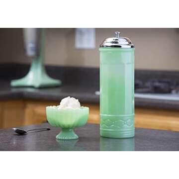 Tablecraft HJ453 Sundae Dish, 4.5" x 4.5" x 3.25", Green