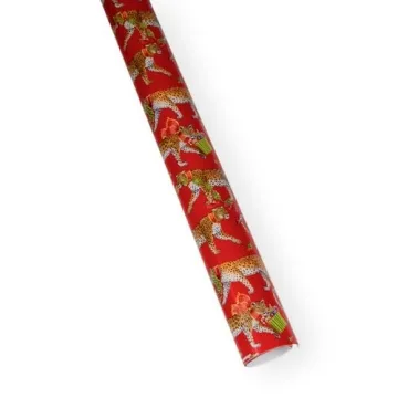 Christmas Leopards Gift Wrapping Paper - 30" x 8' Roll