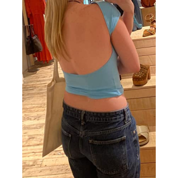 Y2K Backless Crop Top for Summer Casual Style