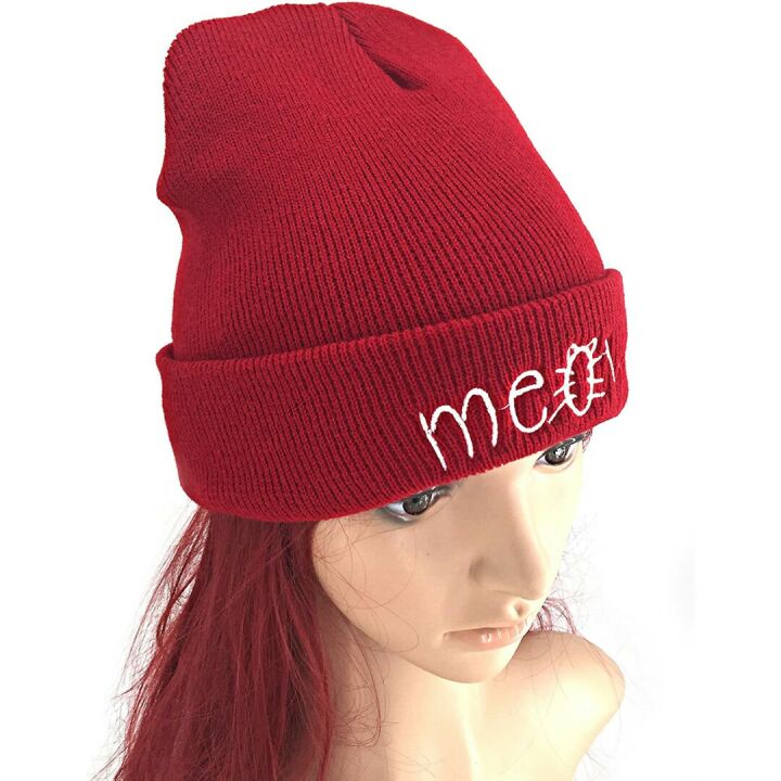 Beurio Slouchy Beanie Hat with Meow for Winter