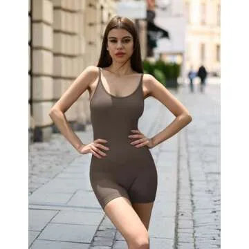 VINGOSTAR Women's Bodysuit Yoga Workout Romper Stylish Comfort