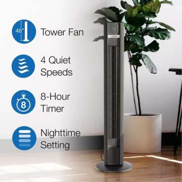 Lasko 48" Space-Saving Performance Tower Fan