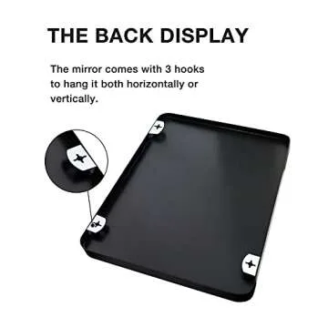 SILD Bathroom Mirror Black Rectangle Wall Mirror 30 x 40 inch Large Wall Mounted Vanity Mirrors with Aluminum Frame, Hangs Horizontal Or Vertical, Rounded Corner